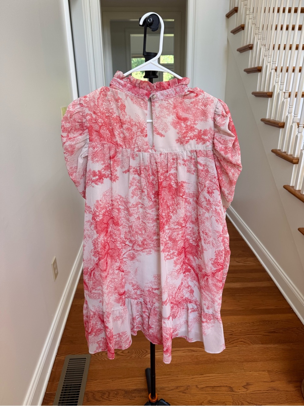 Floral Puff-Sleeve Mini Dress in Pink - Picture 6 of 7